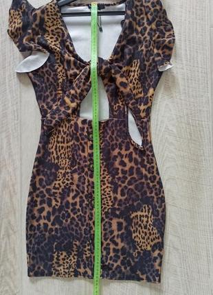 Леопардовое сексуальное платье boohoo7 фото