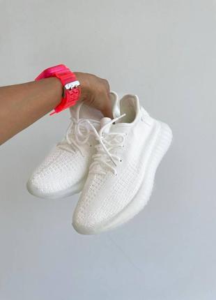 Жіночі та чоловічі білі кросівки adidas yeezy boost 350 white [36-45]4 фото