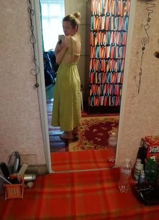 Летнее платье сарафан с открытой спиной1 фото