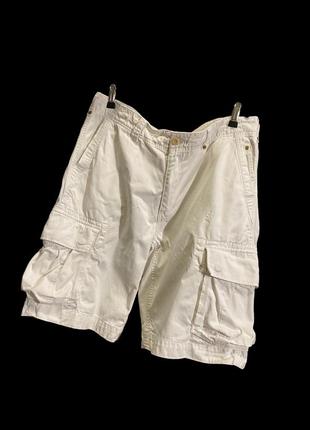 Polo ralph lauren белые карго шорты мужские 34 го размера1 фото