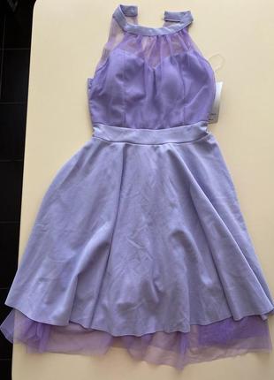 Лиловое платье нарядное платье-платье сырень