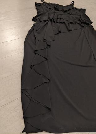Сдержанное коктейльное платье сарафан3 фото