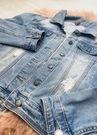 Укороченный джинсовый пиджак, жакет5 фото