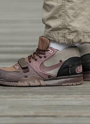 Кроссовки nike air trainer 1 sp travis scott “wheat”