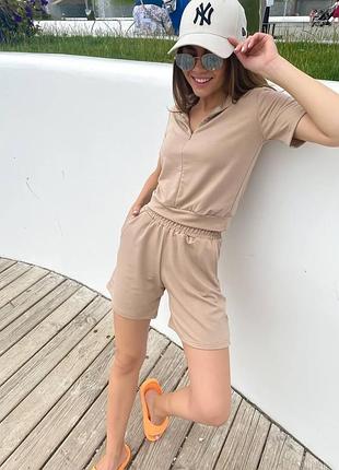 4246 літній костюм шорти і футболка жіночий лимон блакитний зелений м’ята неоновий...