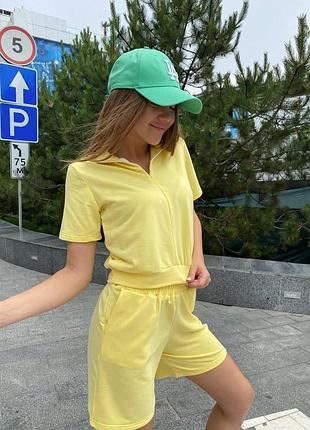 4246 літній костюм шорти і футболка жіночий лимон блакитний зелений м’ята неоновий...