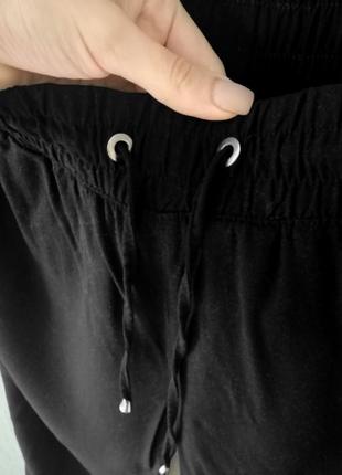 Прямые летние брюки с эластичной резинкой на талии5 фото