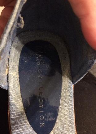 M&s босоножки сандали на танкетке платформе джинсовые 25-25.5 см5 фото