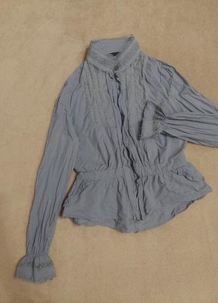 Сорочка блуза мила блузочка аніме с рюшами в стилі zara h&m
