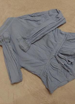 Сорочка блуза мила блузочка аніме с рюшами в стилі zara h&m4 фото