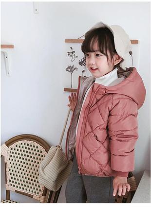 Розовая куртка, куртка пудровая 86-92см, осенняя куртка для девочки, куртка 92-98см5 фото