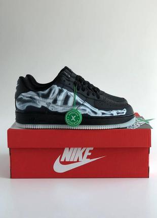 Мужские кроссовки nike air force 1 low skeleton black 40-41-42-43-44-45