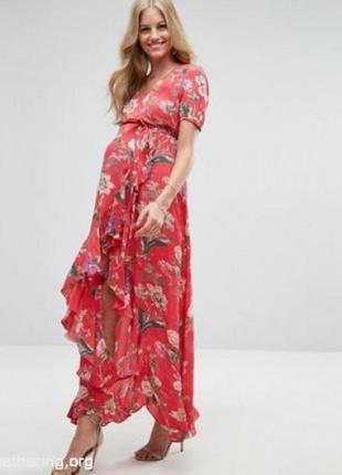 Чарівна квіткова сукня asos для вагітних .1 фото