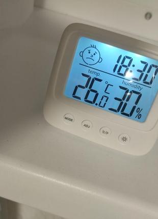 Часы гигрометр термометр будильник с подсветкой