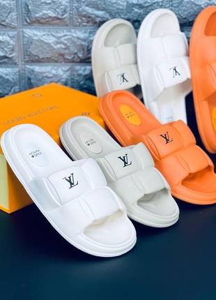 Шлепанцы женские louis vuitton, пляжные стильные шлепки луи витон новинка!