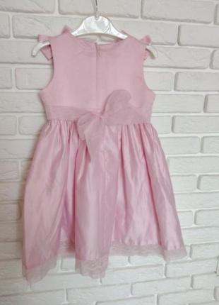 Нарядное пышное платье 104 на 4 г., праздничное розовое5 фото