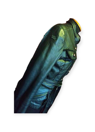 Пиджак куртка милитари натуральная кожа бахрома этно бохо5 фото