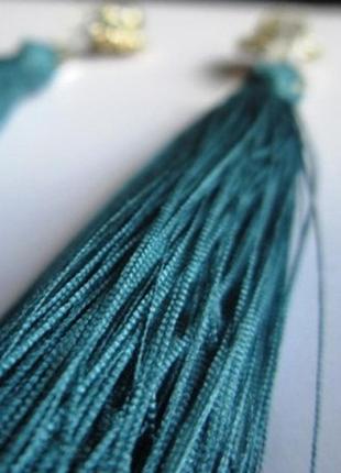 Кисті - сережки ручної забарвлення "маренго".7 фото