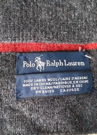 Polo ralph lauren стильний вовняний шарф3 фото