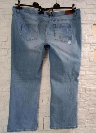 Женские брюки, джинсы прямого кроя, большой размер7 фото