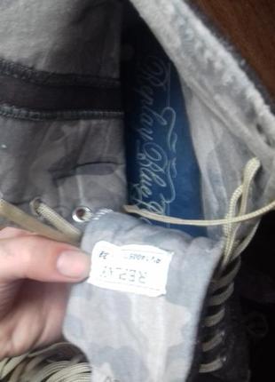 Рр 38-24,8 см эксклюзив стильные кеды ботинки replay blue jeans2 фото