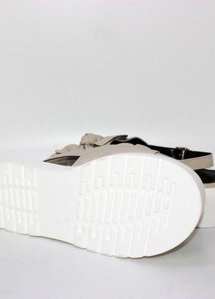 Модные женские бежевые босоножки на платформе/литняя обувь/пов6 фото