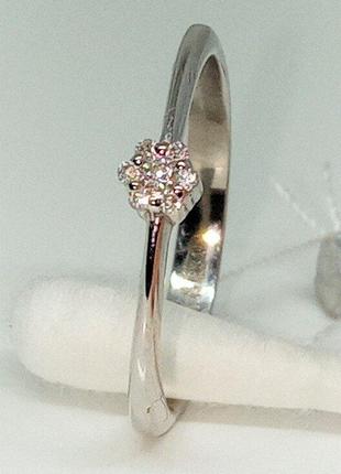 Кольцо бриллианты малинка каблучка діамант помолвка золото 585 15р видео