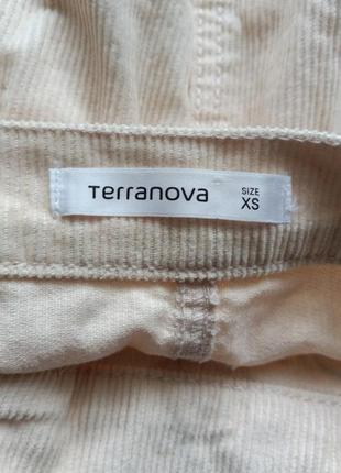 Бежевая юбка вельвет terranova2 фото