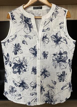 Натуральная новая кофточка 100% коттон, вышивка, 16 р. (50-52)