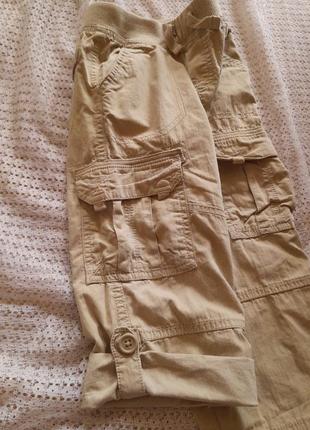 Удобные светлые брюки карго с карманами трансформеры cherokee3 фото