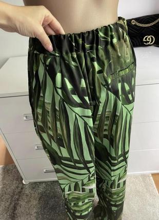 Новые пляжные штаны zara в растительный принт7 фото