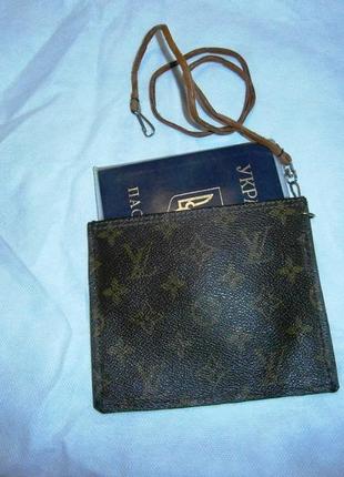 Vintage monogram pasport cover case + strap / для паспорта