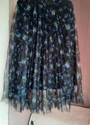 Плисерированная юбка сетка2 фото