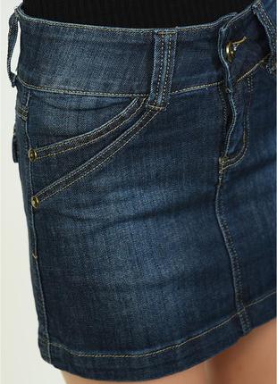 Юбка джинсовая женская синяя4 фото