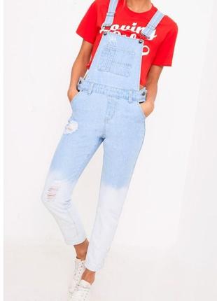 Джинсовий комбінезон градієнт омбре prettylittlething