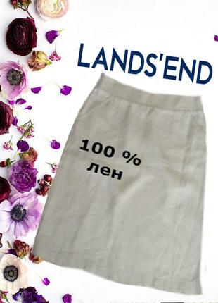 🌹🌹lands' end стильная красивая льняная юбка лен с кармашками 10 на наш 50🌹🌹1 фото