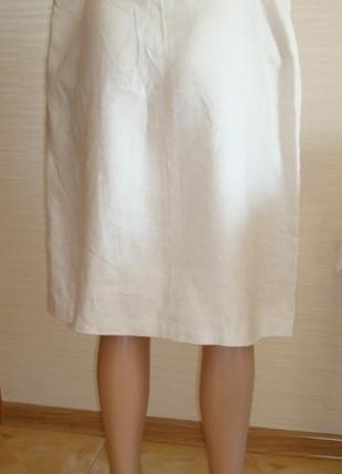 🌹🌹lands' end стильная красивая льняная юбка лен с кармашками 10 на наш 50🌹🌹4 фото