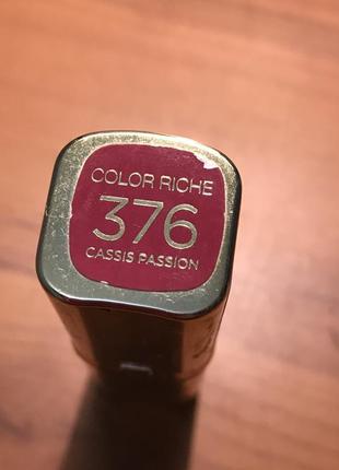 L'oreal paris color riche 376 сатиновая помада для губ.3 фото