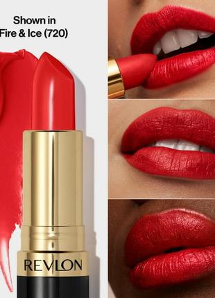 Оригинал revlon super lustrous lipstick помада для губ 720 fire and ice оригинал помада для губ5 фото