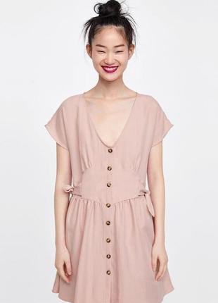 Розовое платье zara