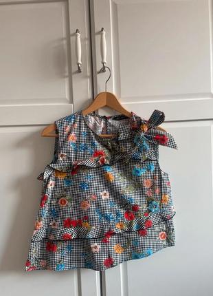 Блуза в цветочный принт zara