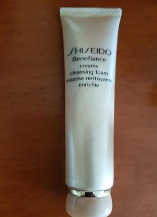 Shiseido benefits очищающий крем мыло для лица