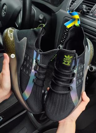 Літні чоловічі чорні кросівки adidas zx boost 🆕 кросівки адідас