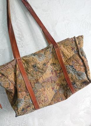 Аутентичная гобеленовая сумка 80-х годов производства бельгии sac bandouliere tapisserie rula4 фото