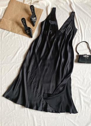 Ідеальна шовкова довга максі сукня комбінація marks & spencer