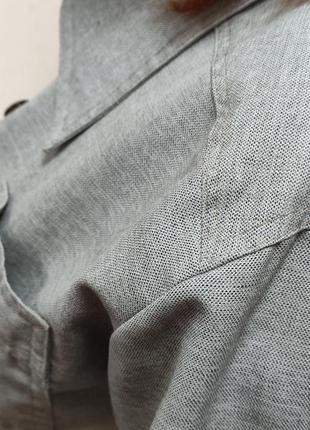Weberei сорочка трикотажна р. l з поясом сіра жекет вітровка куртка легка з накладними кишенями жіноча6 фото