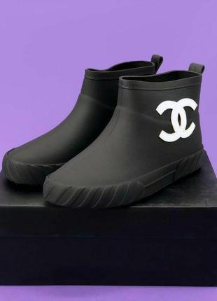 Черевики ботінки жіночі   🌻сhanel rubber black