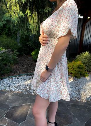 Сукня міні квіткова плаття платье миди3 фото
