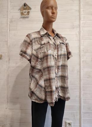 Красивая легкая рубашка,блузка  3xl-6xl -2 кармашка