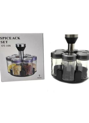 Органайзер для специй spice ack set- 6 емкостей на подставке (3840)3 фото